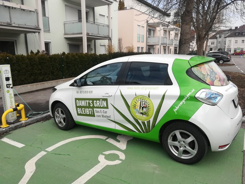 Die Tullner E-Car-Sharing Flotte ist startklar für Green Art Tulln